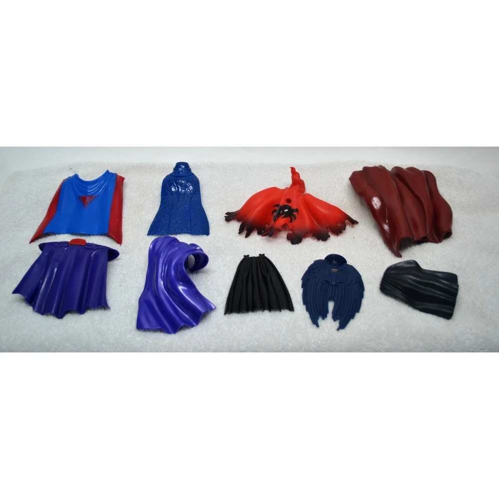 Vintage 1990's Marvel Lot of 9 Action Figure Capes (Capes Only)(D3)